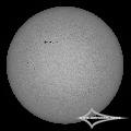 GSO 150/750 + Baader Planetarium Mark III; Nikon D7200; ISO 100; 1/1600s; Celestron AVX; PIPP, LR, PS.April 24, 2026 (UTC 10:44� 10:50)stacked for 10%...