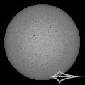 GSO 150/750 + Baader Planetarium Mark III; Nikon D7200; ISO 100; 1/1600s; Celestron AVX; PIPP, LR, PS.April 29, 2026 (UTC 13:08� 13:13)stacked for 10%...