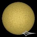 GSO 150/750 + Baader Planetarium Mark III; Nikon D7200; ISO 100; 1/1600s; Celestron AVX; PIPP, AuSt, LR.June 16, 2026 (UTC 11:27� 11:31)stacked for 10...