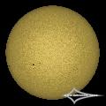 GSO 150/750 + Baader Planetarium Mark III; Nikon D7200; ISO 100; 1/1600s; Celestron AVX; PIPP, AuSt, LR.June 24, 2026 (UTC 12:53� 12:56)stacked for 10...