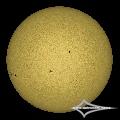 GSO 150/750 + Baader Planetarium Mark III; Nikon D7200; ISO 100; 1/1600s; Celestron AVX; PIPP, AuSt, LR.June 25, 2026 (UTC 13:41� 13:44)stacked for 10...