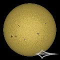 GSO 150/750 + Baader Planetarium Mark III; Nikon D7200; ISO 100; 1/1600s; Celestron AVX; PIPP, AuSt, LR.June 27, 2026 (UTC 13:05� 13:09)stacked for 10...